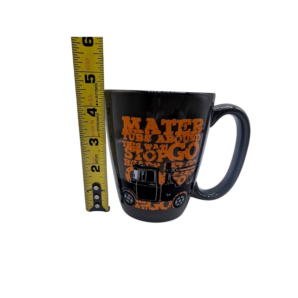 MATER COFFEE CUP MUG DISNEY STORE PIXAR CARS GRAY ORANGE - Picture 5 of 7
